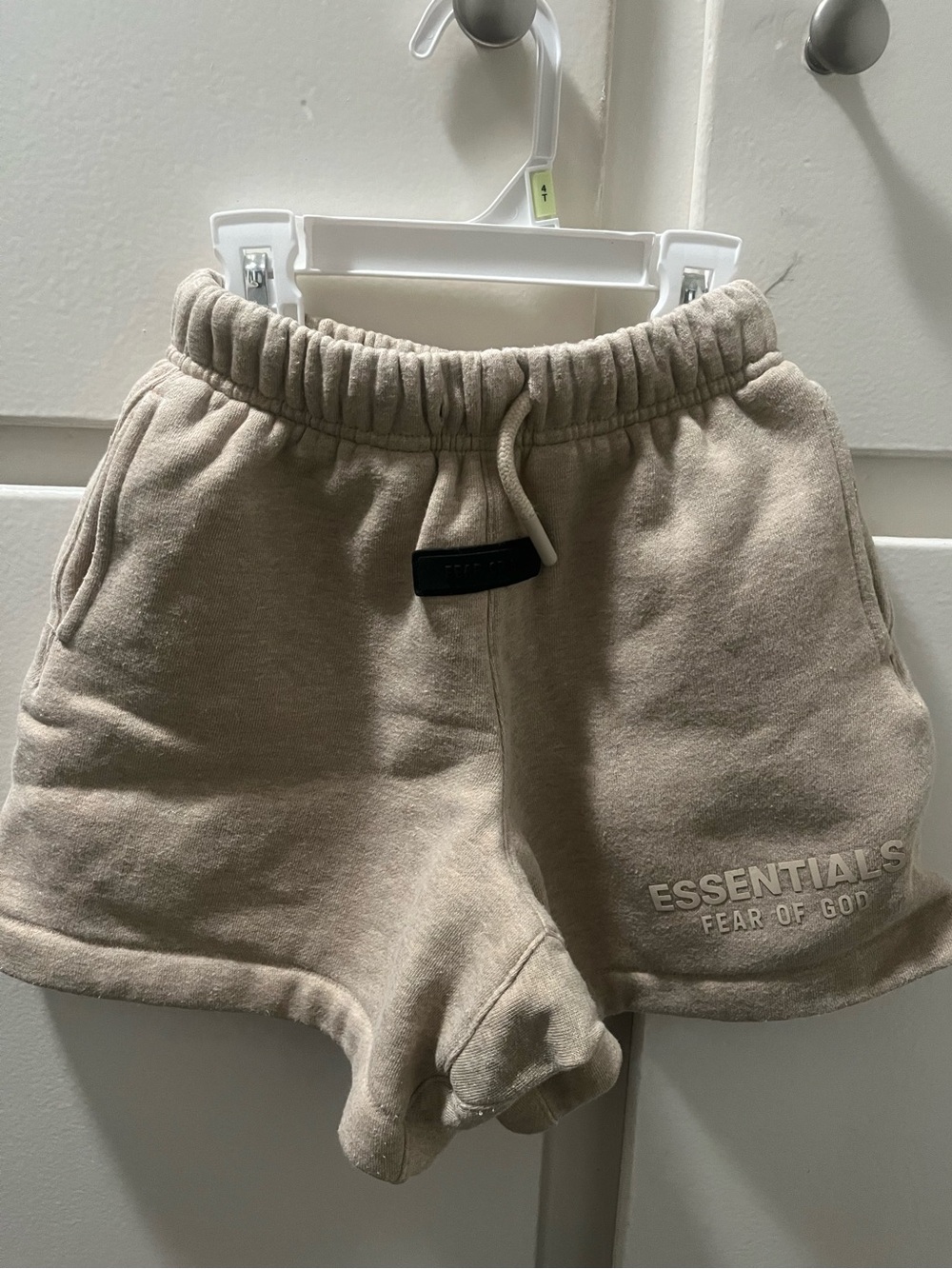 Fear of God ESSENTIALS Neutral Beige Drawstring Sweatshorts
